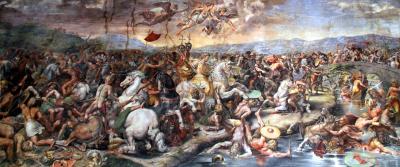 A Batalha da Ponte Mílvia (1520-1524), de Giulio Romano, Cidade do Vaticano, Palácio Apostólico.
